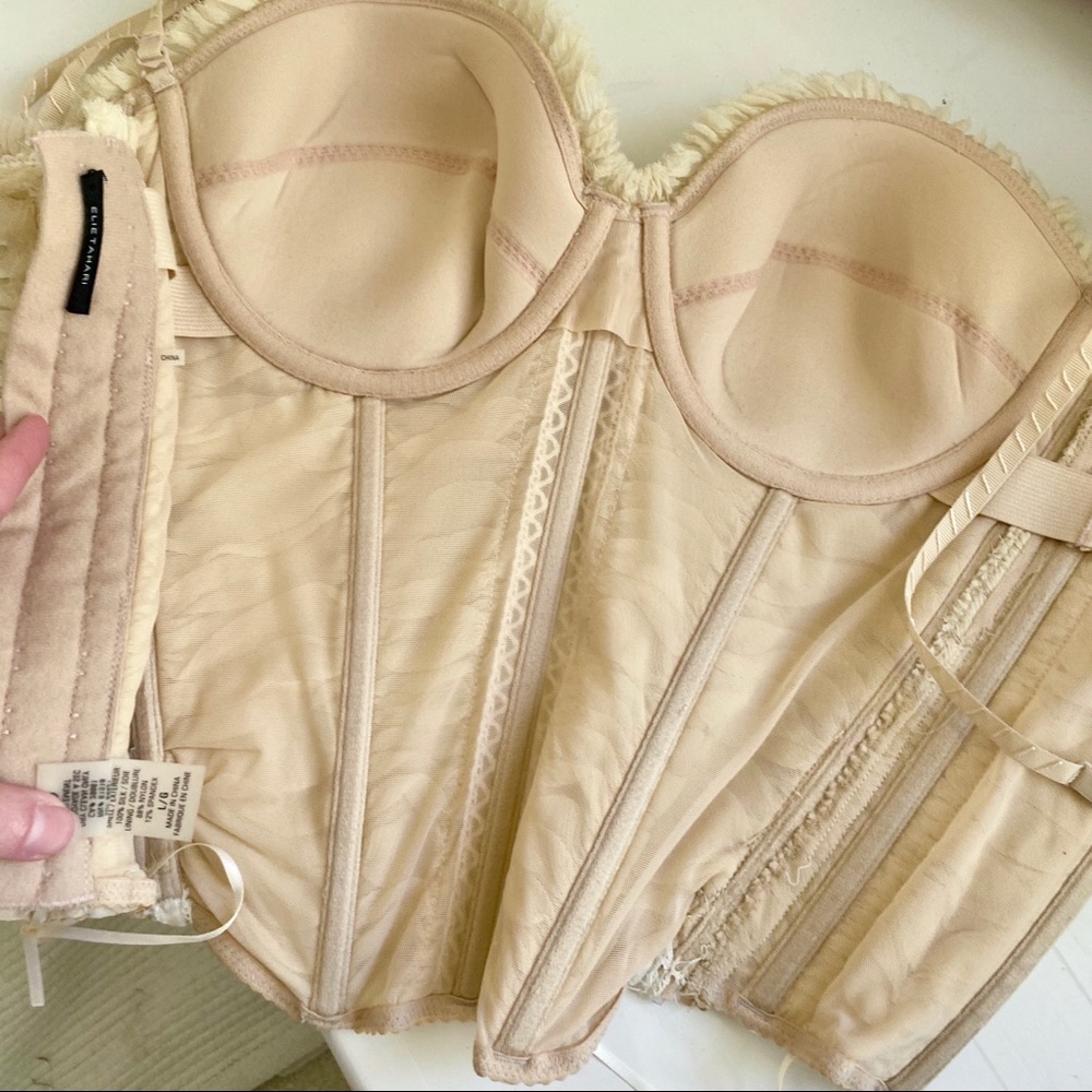 Elie Tahari Silk Corset Strapless Top, Tag L Fit S - Picture 7 of 8